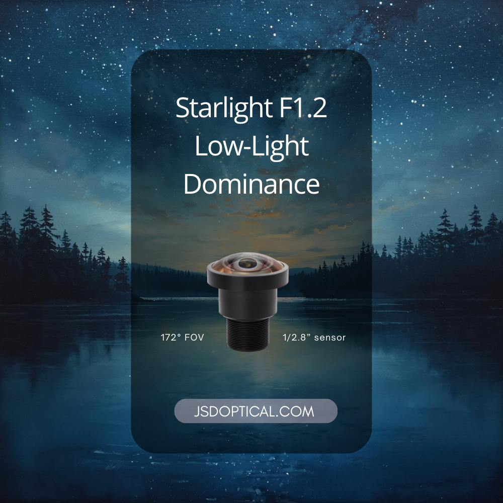 JSD2112 Optical Lens Parameter Details: EFL 2.16mm F1.2 TTL 17.41mm 5MP M12