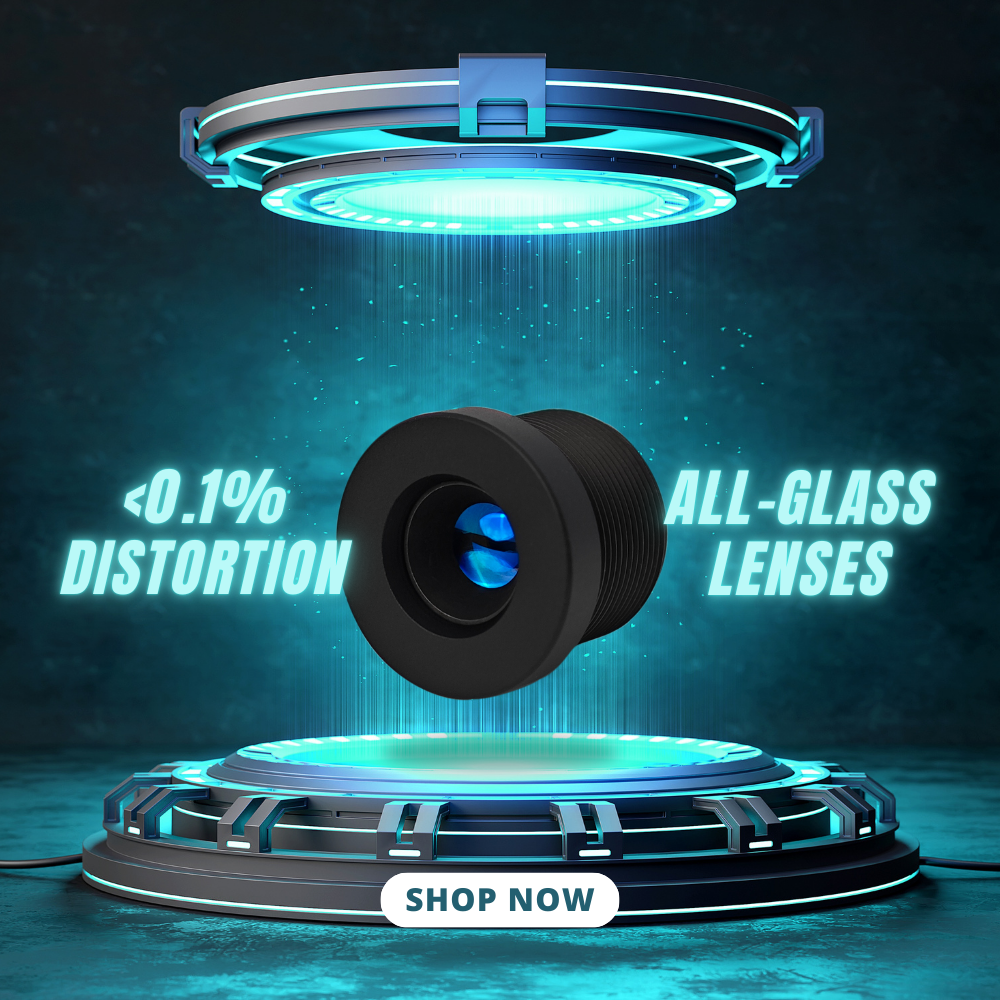 M12 S-Mount Board Lens 9.3mm F3.2 21° FOV for Industrial Cameras