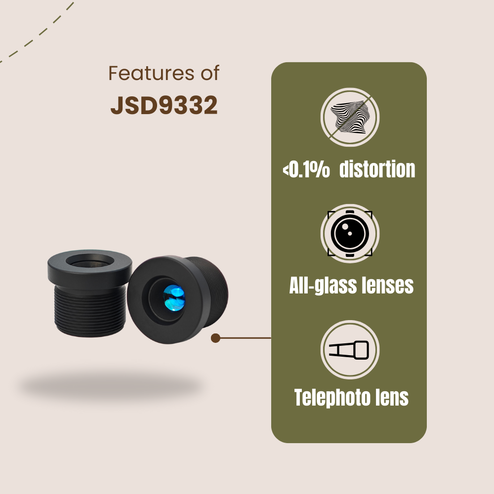 Long Focal Length M12 Lens 9.3mm for 1/4.5