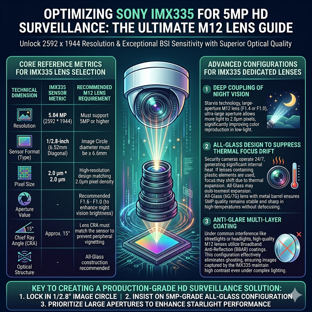 Dedicated Lenses for IMX335: Configurations for 5MP HD Imaging in Security Surveillance
