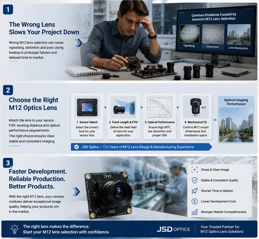 How to Select M12 Optics Lens for Camera Modules & Embedded Vision Systems